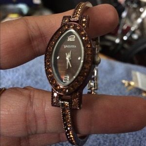 Valletta chocolate crystal watch